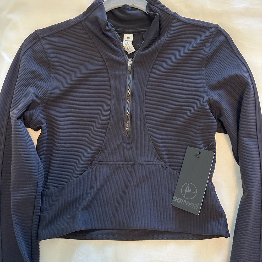 90 degrees by reflex black quarter zip top